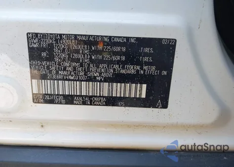 2022 Toyota Rav4 Hybrid Xse from USA, damaged, VIN 2T3E6RFV4NW031007